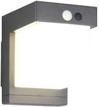 LED Außenwandleuchte Wandlampe Fassadenleuchte schwarz Sensor Akku L 15,5 cm