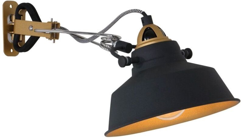 Mexlite - wandleuchte - Nove - schwarz - metall - ø 18cm - E27 -