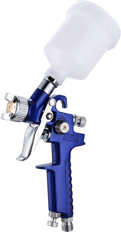 Spritzpistole für HVLP-Farbe, 1,0 mm Spritzpistole, Farbspritzpistole mit Tank, Airbrush-Airbrush-Set
