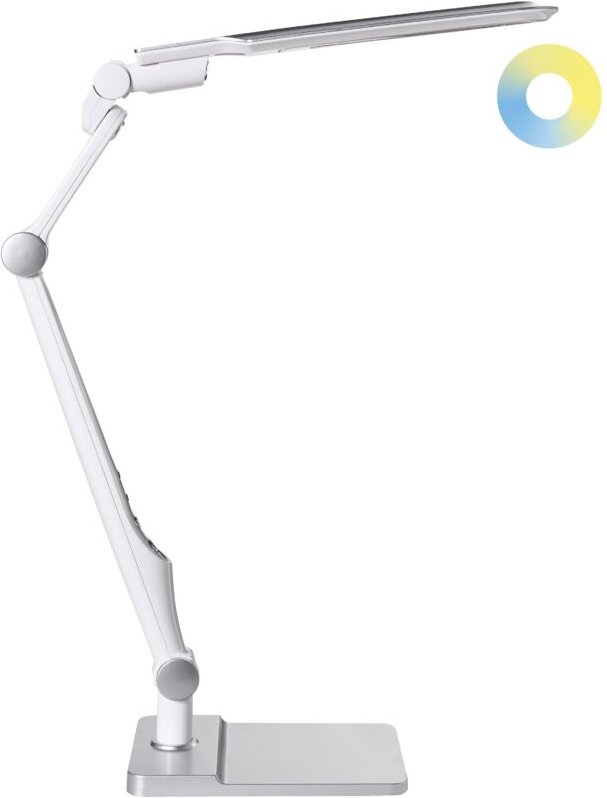 LED Schreibtischlampe PEGASI mit Dimmer Silber