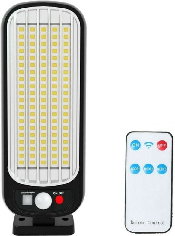 Trade Shop Traesio - Trade Shop - stradelle lampione mit fotovoltatische solare pannel sensore 100 led smd gl -