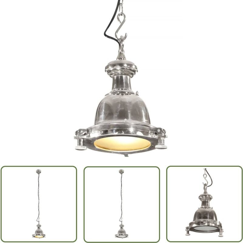 The Living Store - Pendelleuchte 25x25x136 cm Aluminium - Industrielle Lampe - Pendelleuchte - Wohnzimmerlampe - Esszimm...