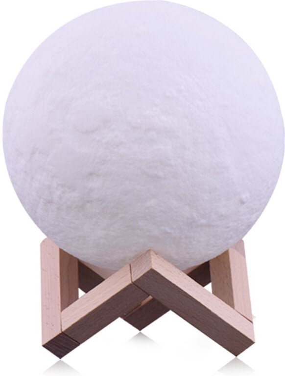 3D-MondlampeLED-Nachtlicht Luna-Lampe mit Touch-Funktion, 3 Farben, USB-wiederaufladbar, Mond-Nachtlicht für Schlafzimme...