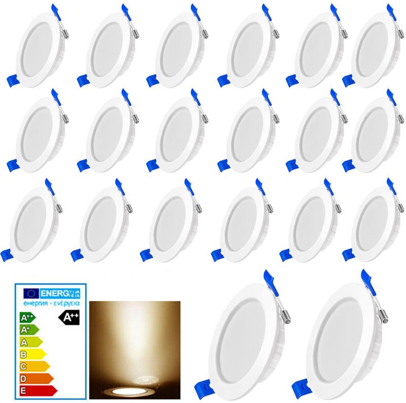 Uisebrt - led Einbaustrahler 20 x 5W Deckenstrahler Einbauleuchten Decke led Deckenspots Spots Deckenleuchte Einbauspots...