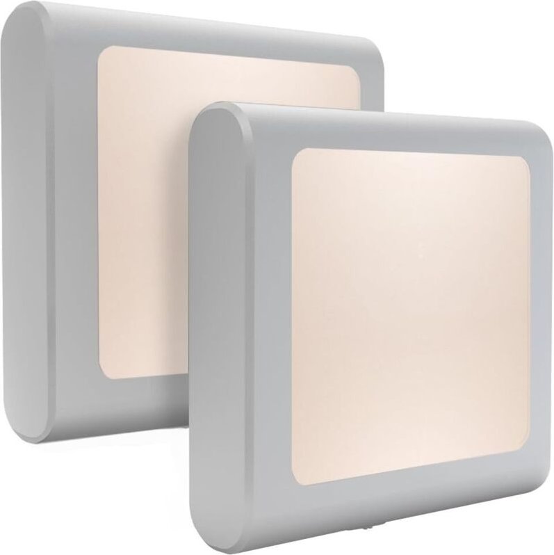 LED-Nachtlicht mit Steckdose, automatischem Dämmerungssensor, einstellbarer Helligkeit und warmweißem Licht, für Flure, ...