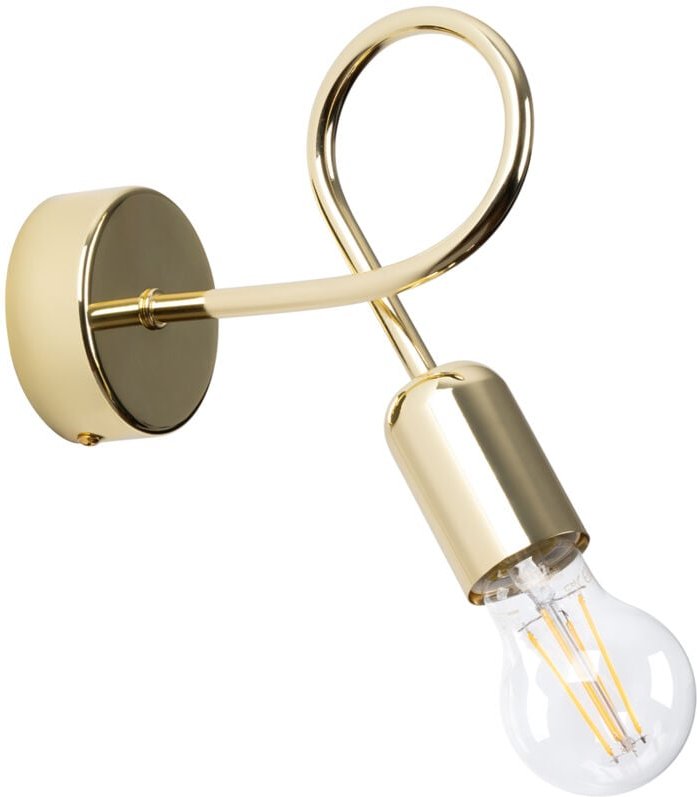 Wandleuchte loop glänzend gold