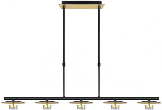 Fabrilamp - kapstadt lampe 5l 30w 4000k schwarz/gold regx104x15 cm 2400 lm
