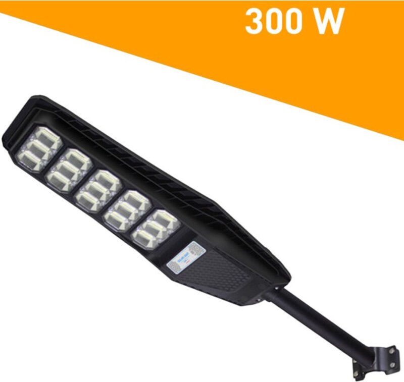 Trade Shop - LAMPIONE STRADALE LUCE ENERGIE SOLAR LED 300WATT SENSORE PIR STAFF TELECOMAND -