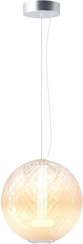 Maytoni Bruma Moderne Globe Pendelleuchte, dimmbar, Chrom, 2700 K, 2000 lm, weißer Schirm