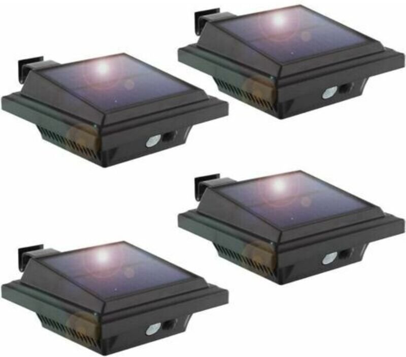 Solar-Bewegungsmelder-Leuchten für den Außenbereich, 25 LED-Solar-Dachrinnenleuchten, dekorative Wand, IP65, wasserdicht...