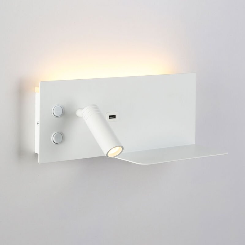 Lese-Wandleuchte mit USB-Anschluss „Kerta“ - Doppelte