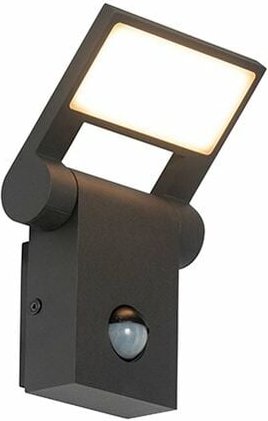 Qazqa - Außenwandleuchte grau inkl. led IP54 mit Bewegungsmelder - Zane