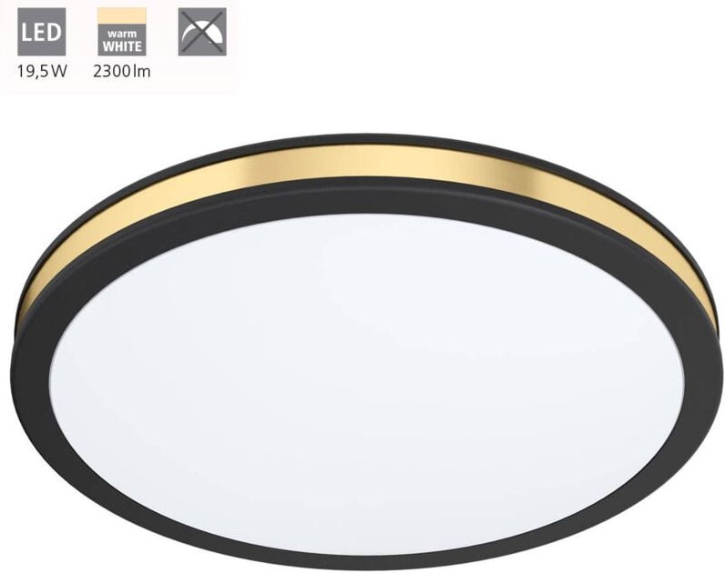 Led Deckenleuchte Pescaito schwarz, ø 38 cm Deckenlampen & Kronleuchter - Eglo