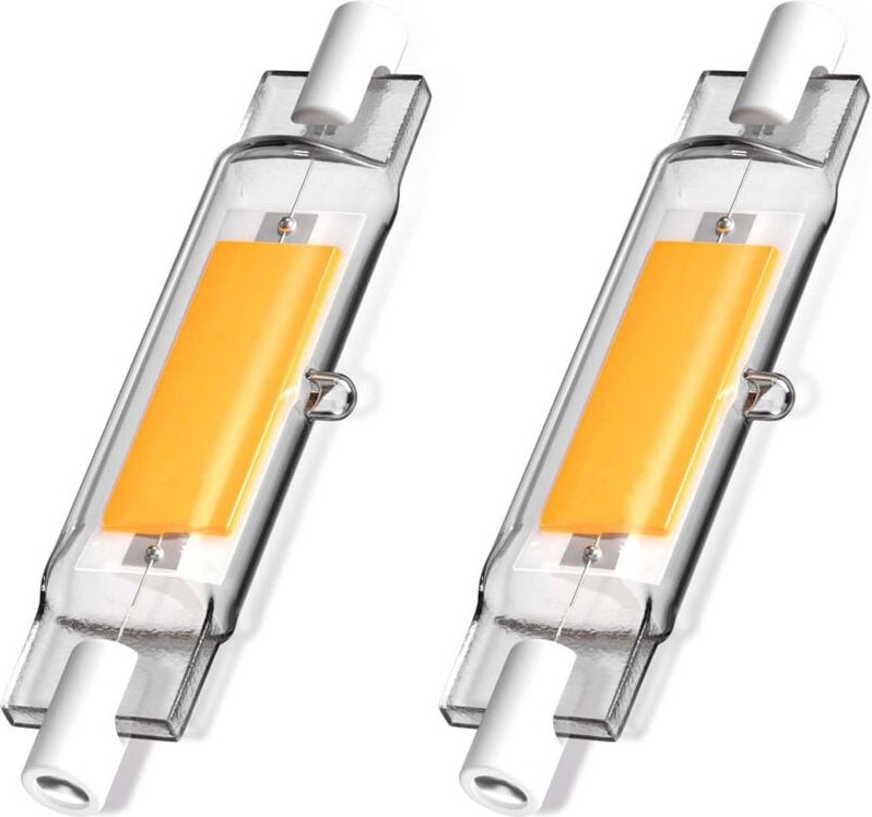 Memkey - 5 w R7S 78 mm J78 COB-Filament-LED-Glühbirne, 500 Lumen, 360 Grad, Halogenlampe entspricht 30 w, 48 w, 50 w, pe...