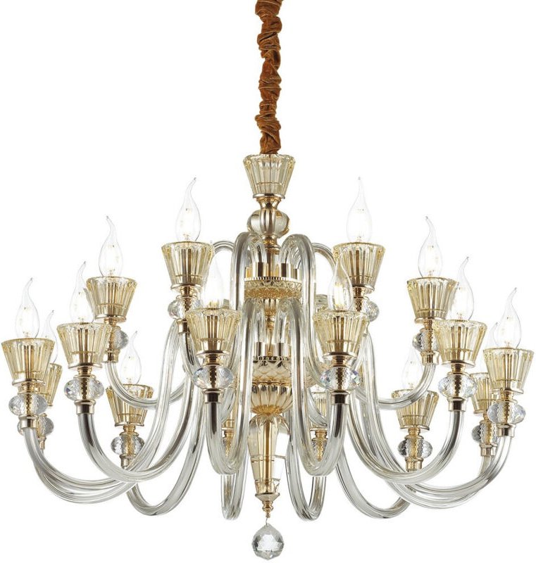 Ideal Lux Strauss - 18 Leichter Kronleuchter Roségold, E14