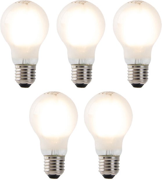 Set mit 5 E27 LED-Glühlampen A60 Milchglas 4W 320 lm 2700K