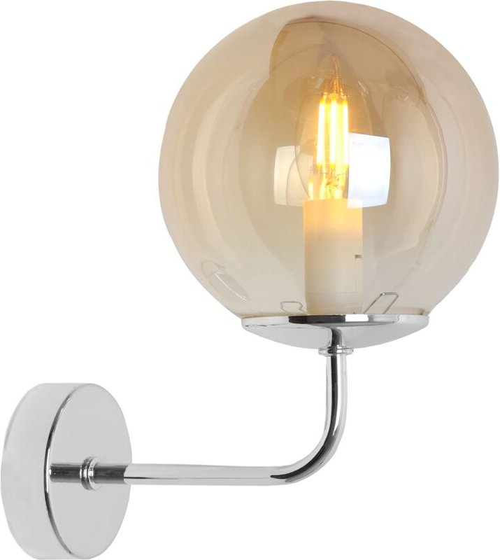 Siena Chrom Wandleuchte 1 Flache Honiglampe E14