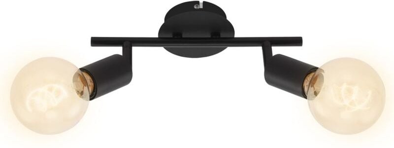 Briloner - Deckenleuchte Spotleuchte Schwenkbar 2xE27 60W schwarz Metall