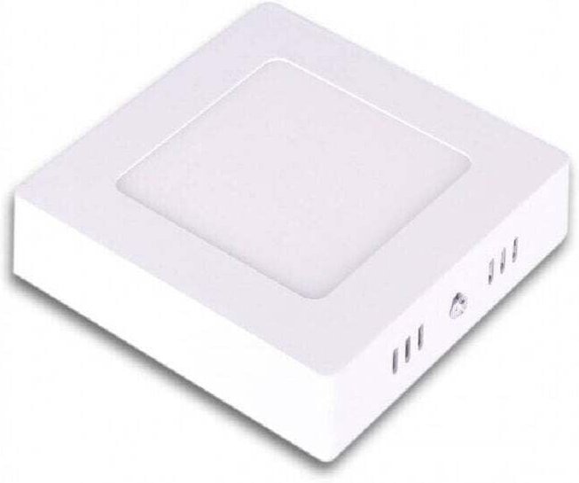 Vtizikl Pannello Plafoniera Led 6w Quadrato Pvc Luce Bianco Caldo Freddo Naturale P120 - -Bianco Caldo -