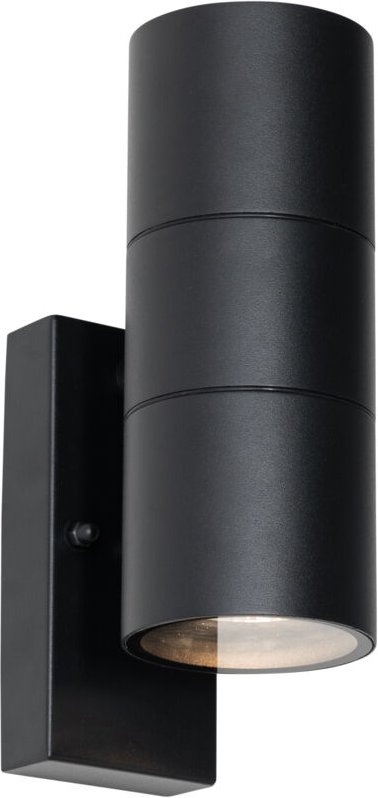 Außenwandleuchte schwarz 2-flammig AR70 mit Hell-Dunkel-Sensor - Duo