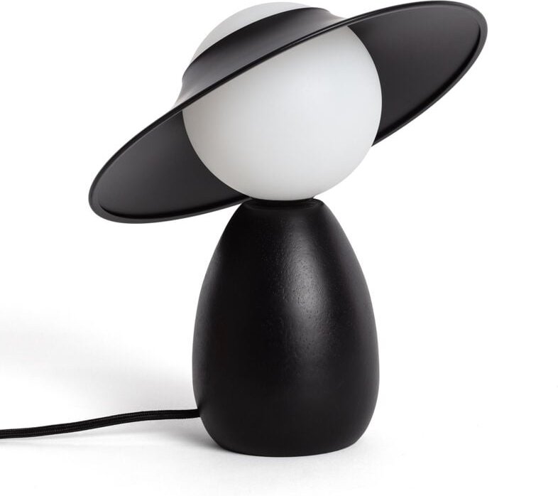 Tischlampe Holz Raisa Schwarz