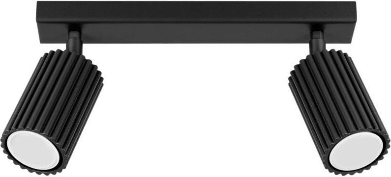 Licht-erlebnisse - Spot Aluminium GU10 verstellbar Schwarz 2-flammig länglich Modern Strahler