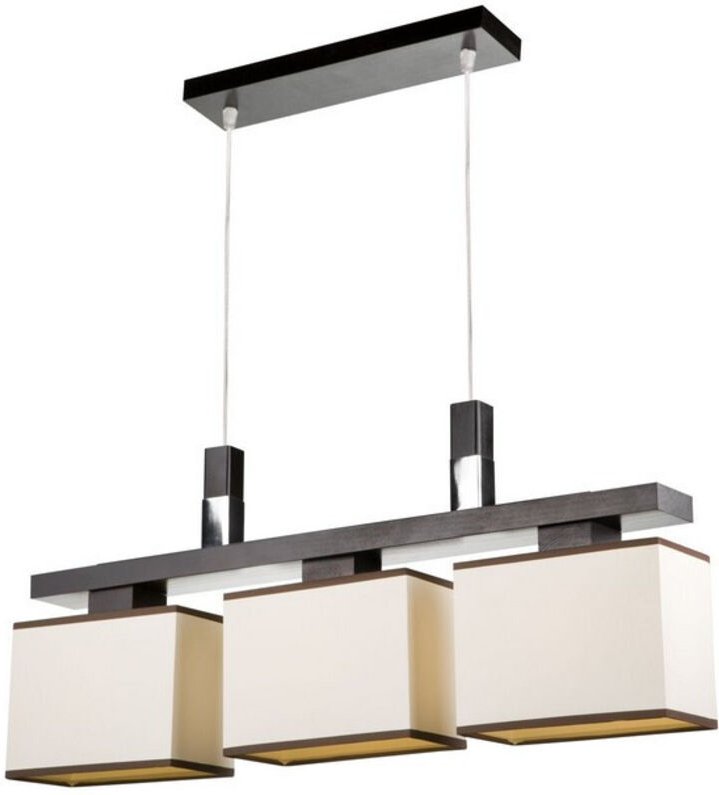 Thumbnail - Lamkur Lighting - Lamkur Amelia Bar-Pendel-Deckenleuchte mit quadratischen Schirmen Wenge, 3x E27