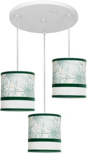 Caledonia Deckenleuchte 3xe27 weiß/grün regx40x40cm