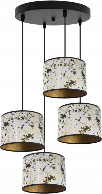 Hängelampe, Deckenleuchter, Lampenschirm, Goldmuster