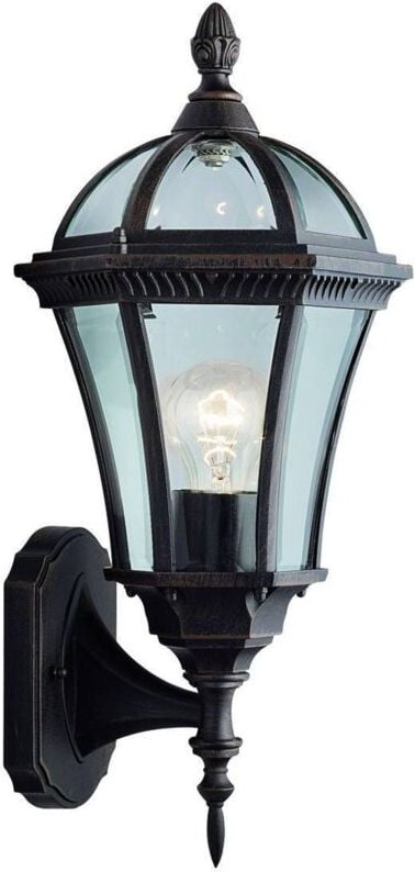 Searchlight Capri - 1 Helle Außenwandlaterne Rostbraun IP44, E27