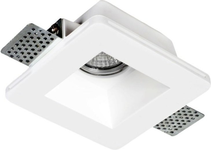 Century - Jahrhundert Jessy quadratischer Gipseinbaustrahler Weiß JESSY-SQ120