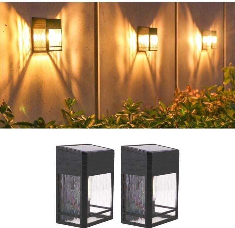 Solar-Gartenzaunleuchten, wasserdichte Solar-Wandleuchten für den Außenbereich, Terrassenleuchten für Zaun, Deck, Tor, T...