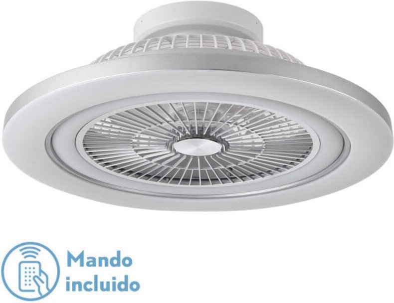 Lüfter 72w Dc Mato Niquel 5Aspas Transp. 22x58x58cm 6 Vel. 3 Colores C/remoto,memoria,temporiz y Reg.Intensidad 6120lm -...