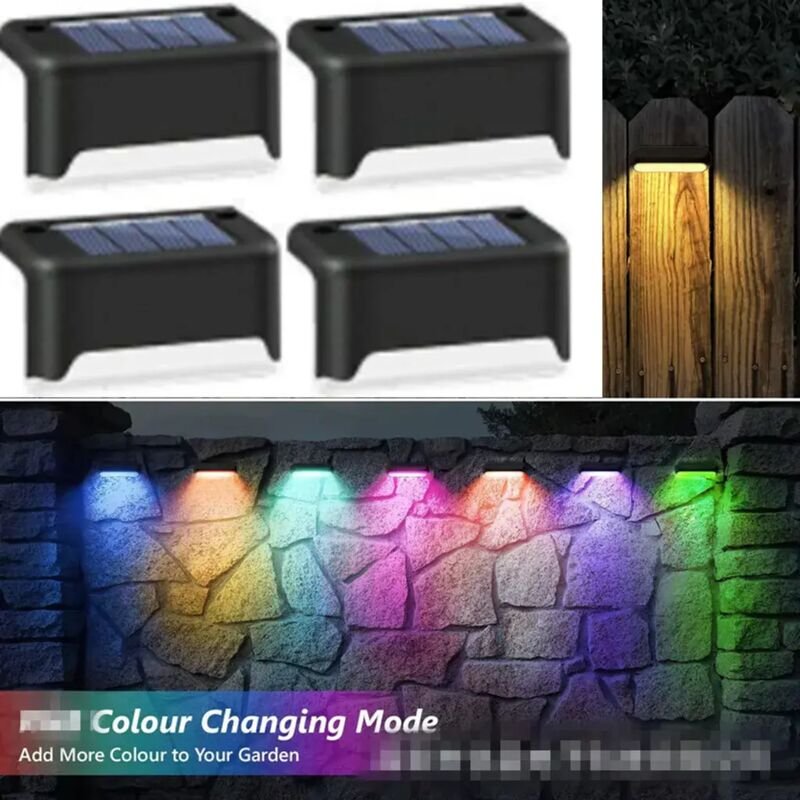 LED-Solarleuchten, Zaunleuchten, Wandleuchten, Gartenleuchten, bunte Treppenleuchten für den Außenbereich
