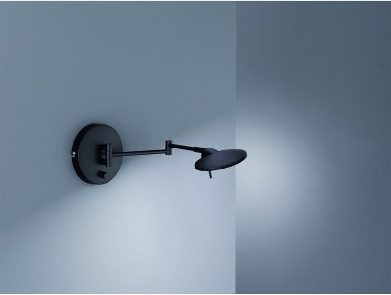 Wandleuchte Kazan Led Dimmbar Schwarz Einstellbar Ø14 cm Trio Lighting