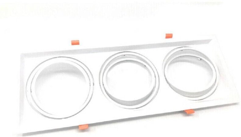 Trade Shop Traesio - Trade Shop - portafaretti incasso triploper faretto AR111 orientabien P-AR111-3 - Weiß