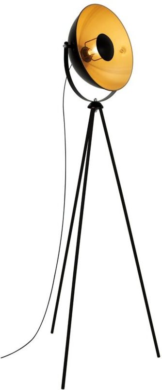 Retro-Stehleuchte BRILONER LEUCHTEN SAND, 60 W, IP20, schwarz-gold, Metall, exkl. 1x E27, 58 x 34,5 x 148 cm