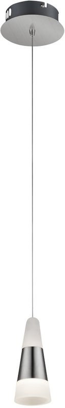 Hängeleuchte satiniert Esszimmerleuchte hängend led Pendelleuchte Wohnzimmer, nickel matt, Metall Acryl, 5W 300Lm warmwe...