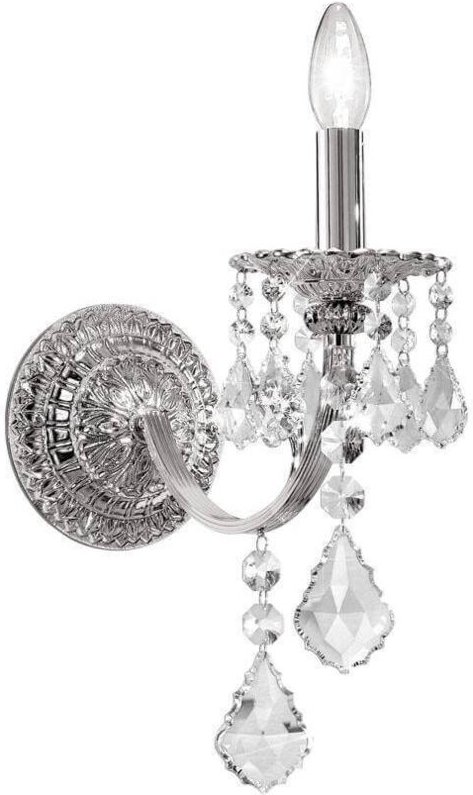 Pisani crystal Kristallkerzen-Wandleuchte Chrom - Kolarz