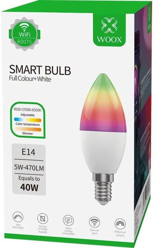 Woox Intelligente RGB Weiß E14 LED Lampe