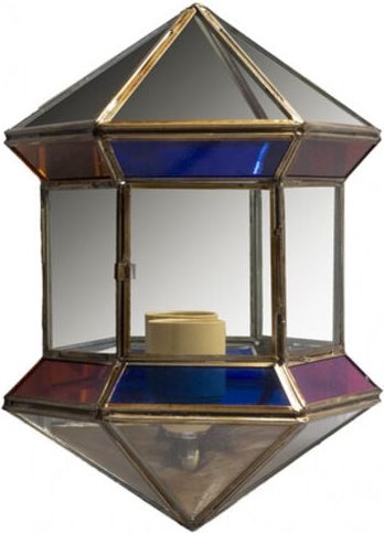 Sechseckige Wandleuchte 1xe27 grenadine Farben 27x20x11 cm