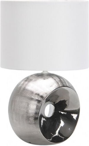 Fabrilamp - Keramische Tischplatte ea 1xe27 Chrom weißer Lampenschirm 52x30x30 cm