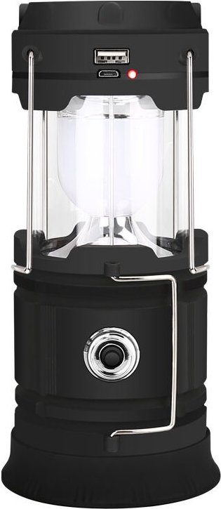 1 x Solar-Camping-Laternen-Taschenlampen – faltbare, wiederaufladbare USB-Zeltlampe, Notfall-LED-Beleuchtung mit 2 Leist...