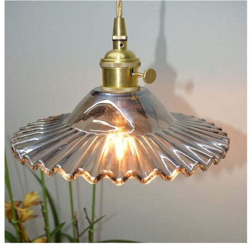 E27 Industrielle Vintage-Glas-Pendelleuchte Retro-Deckenleuchte Retro-Glas-Pendelleuchte Industrielle Deckenbeleuchtung ...