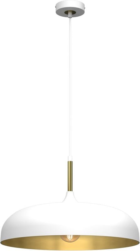 Hängelampe Lincoln 1 E27 Weiß Milagro MLP7899