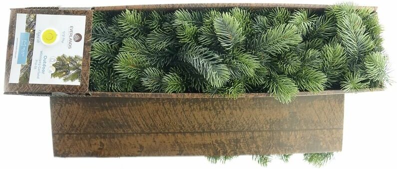 Kaemingk - Weihnachtsgirlande mit Batterie led Lichterkette 35 Lichter warmweiß