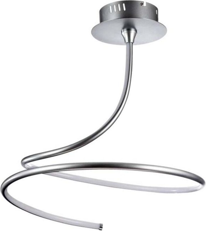 Deckenlampe Deckenleuchte LED Wohnzimmerlampe Design Spirale silber H 47 cm