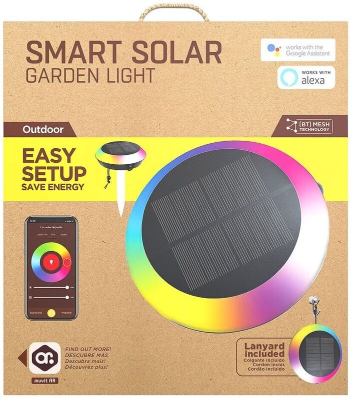 Solarlampe Muvit MIOSGL001 G 1,5 W Weiß Bunt E27 IP65 RGB (2700 K) (6500 K)