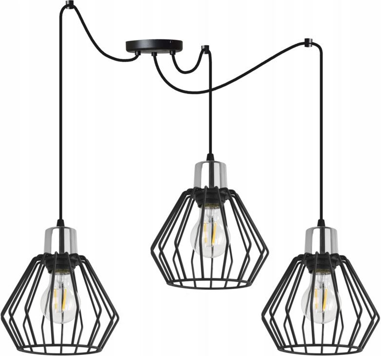 Hängelampe, Deckenleuchter, Drahtschirm, LED