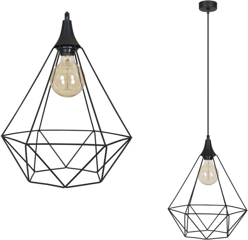 Schwarze Hängelampe, Moderner Loft-Kronleuchter